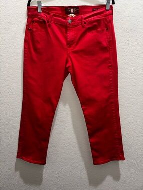 Lucky Brand Bright Red Jeans with Signature Patch
